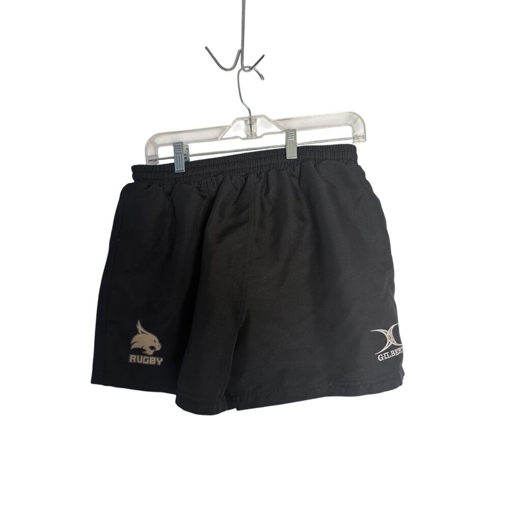 Gilbert Rugby Short Mens Black Athletic Training Short Size L Australia Wallabie